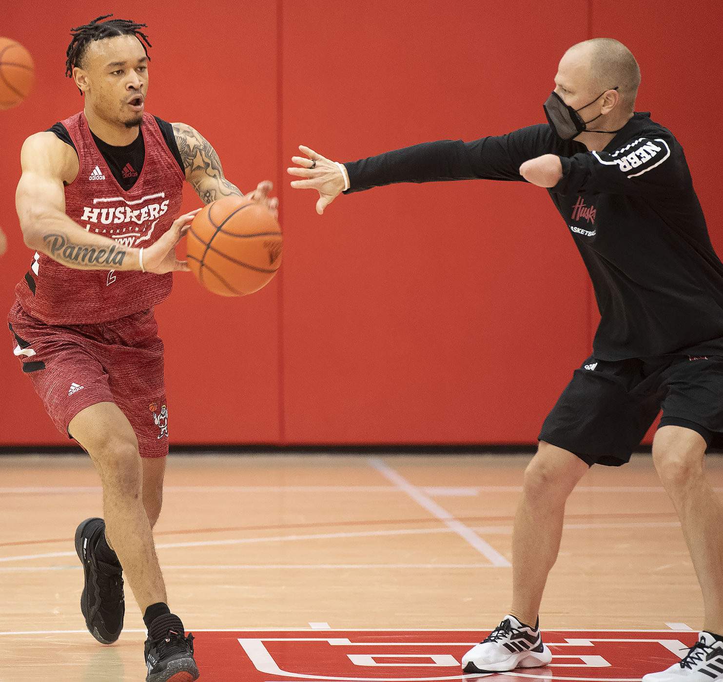 NU men's basketball practice, 10.5